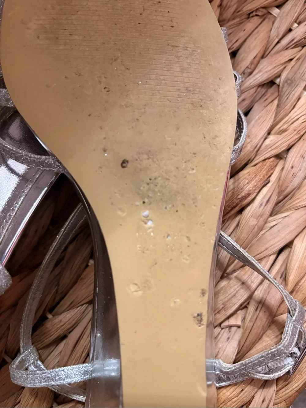 Touch Ups Silver Lace-Up Strappy Sandals